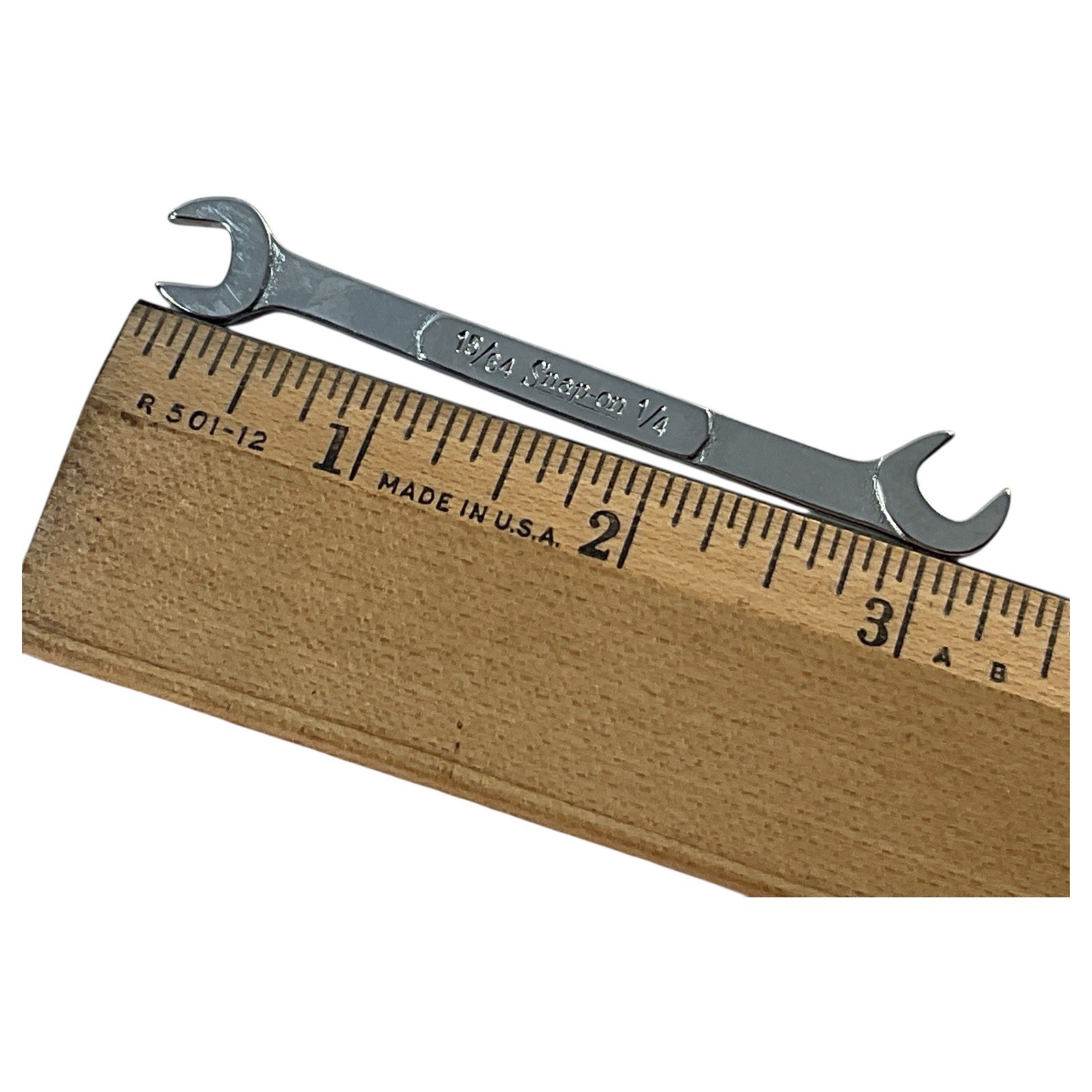 Snap-on Ignition Open End Wrench 15/64″ x 1/4″ SAE Angled DS1516 Chrome USA Made