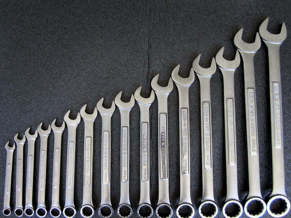Vintage Craftsman 15pc Metric Combination Wrench Set 9mm to 25mm Made in USA