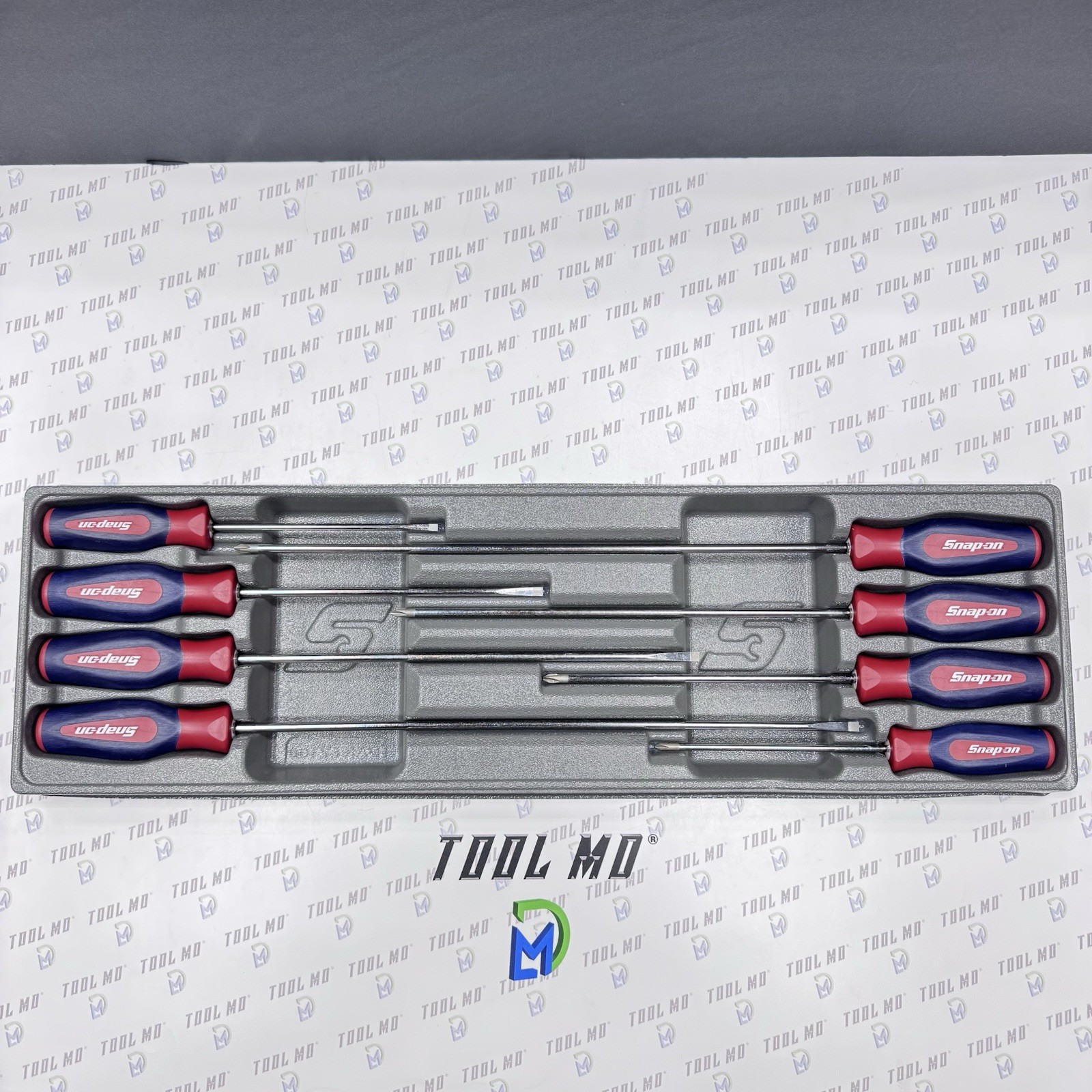 Snap-on Tools USA RARE 8pc RED WHITE & BLUE Cabinet Screwdriver Set SHDXL80RWB