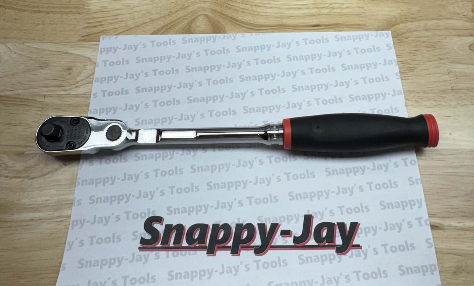 Snap-on Tools USA NEW RED 3/8″ Soft Grip Long Multi-Position Ratchet FHL80MP