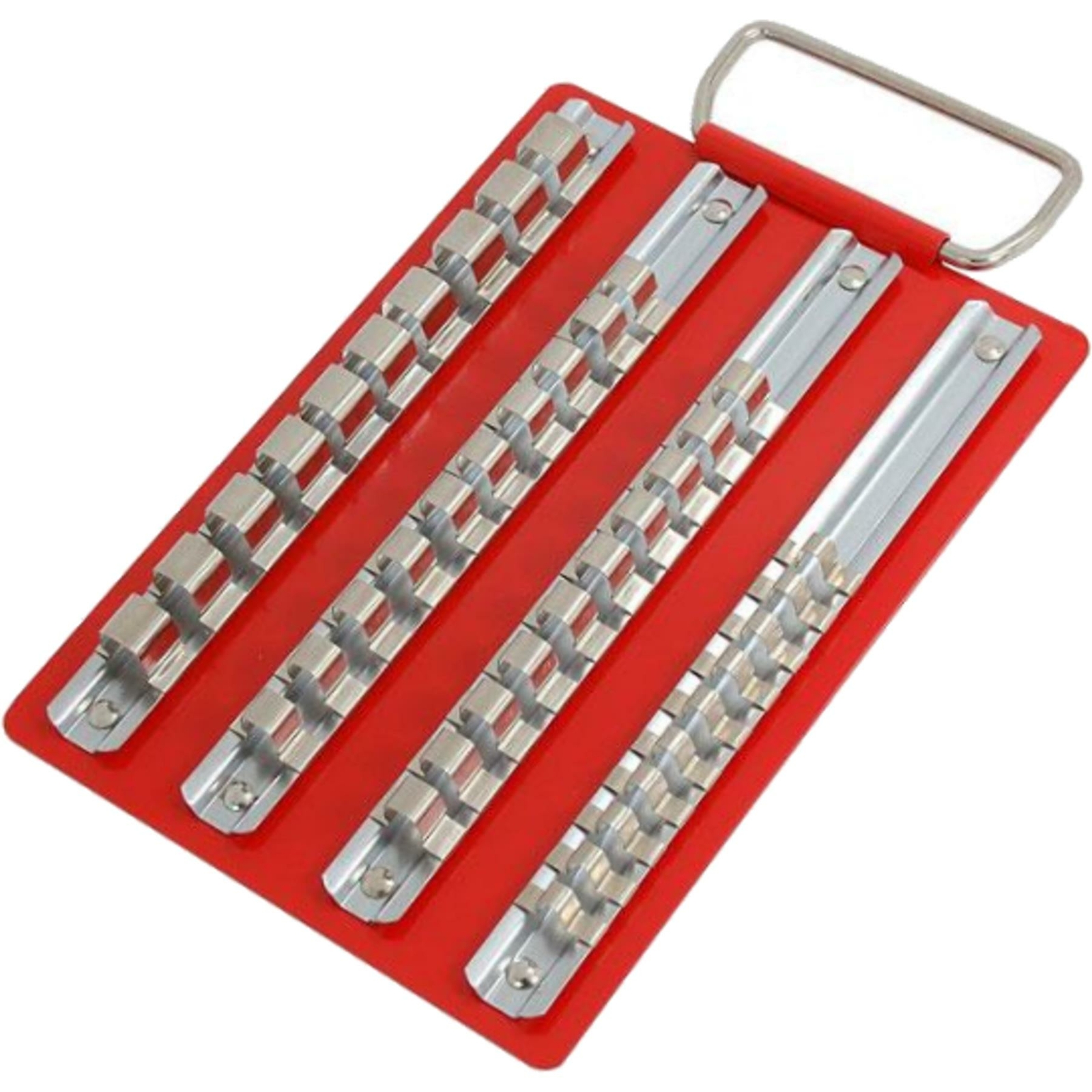 Neilsen 40pc Small Socket Rail Tray 1/4″ 3/8″ 1/2″ Organiser Storage Holder