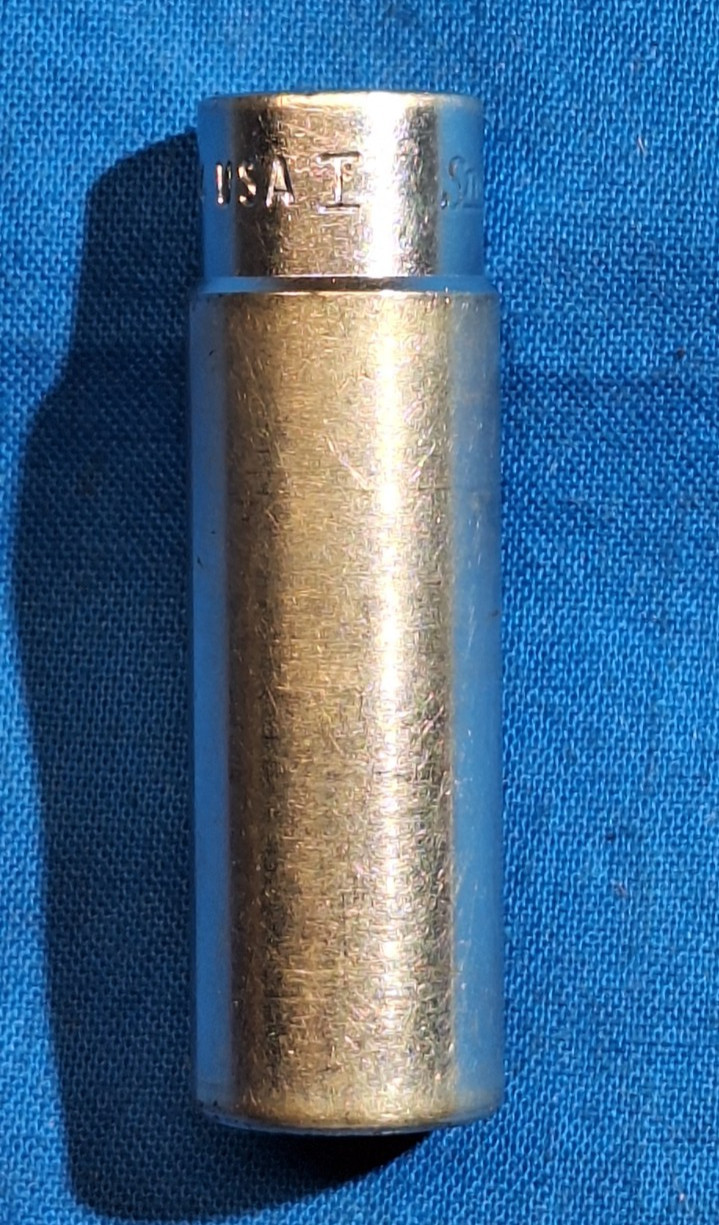 Snap On Vintage 1961 1/4″ Drive 7/16″ 6PT SAE Deep Chrome Socket STM-14
