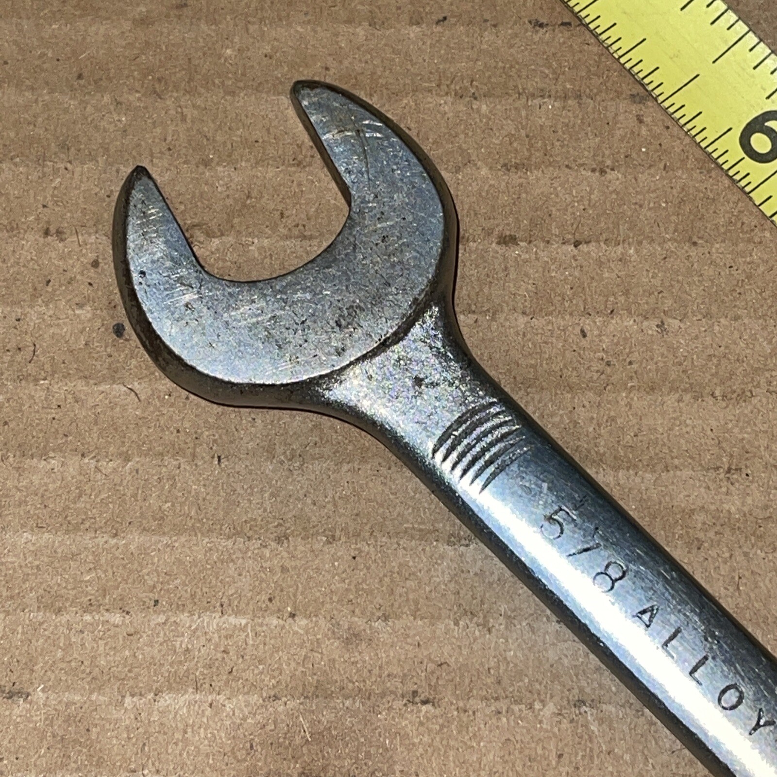 Wizard USA H2082 5/8 in X 9/16 in SAE Open Face Wrench Indestro Vintage