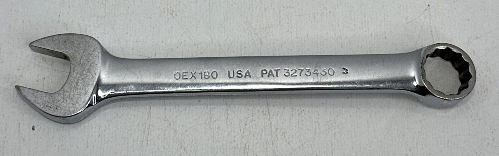 Snap On OEX180 9/16″ 12 Point Short Chrome Combination Wrench USA SAE
