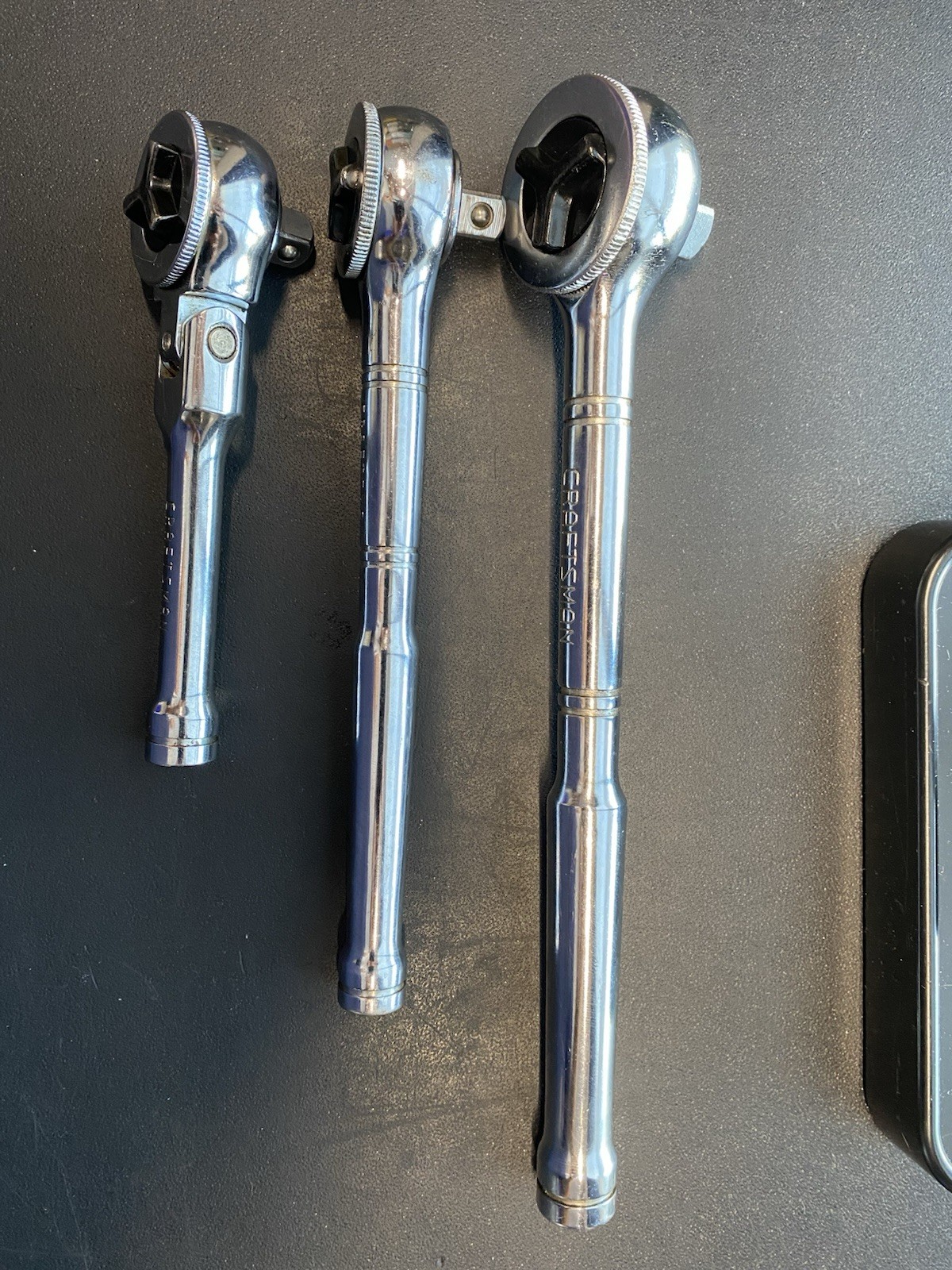 CRAFTSMAN 9 4378 3/8” Drive Stubby Thumb Wheel Flex Head Ratchet 943796, 943797
