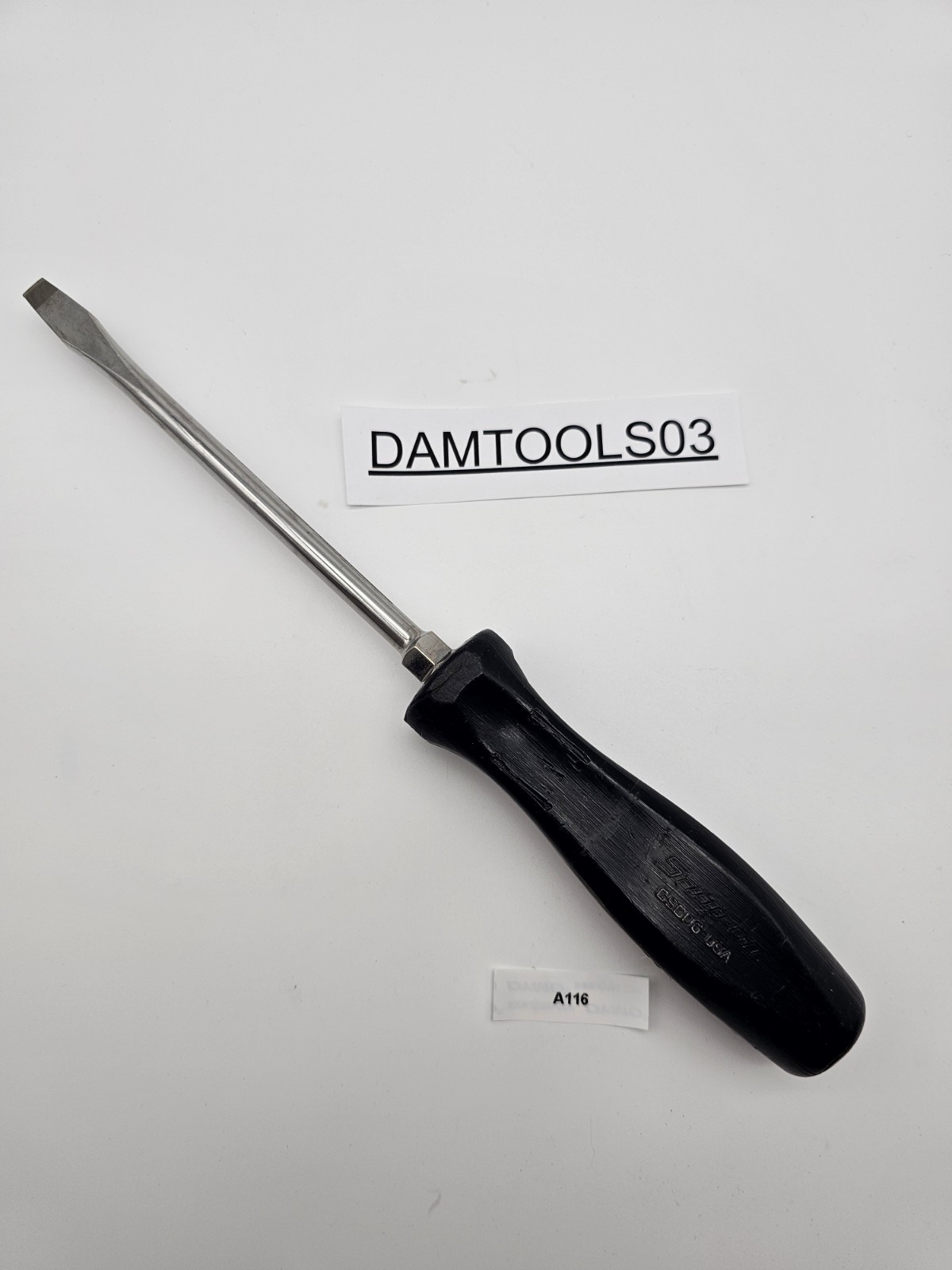 Snap On Tools GSDD6 Flat Blade Screwdriver Black Handle USA