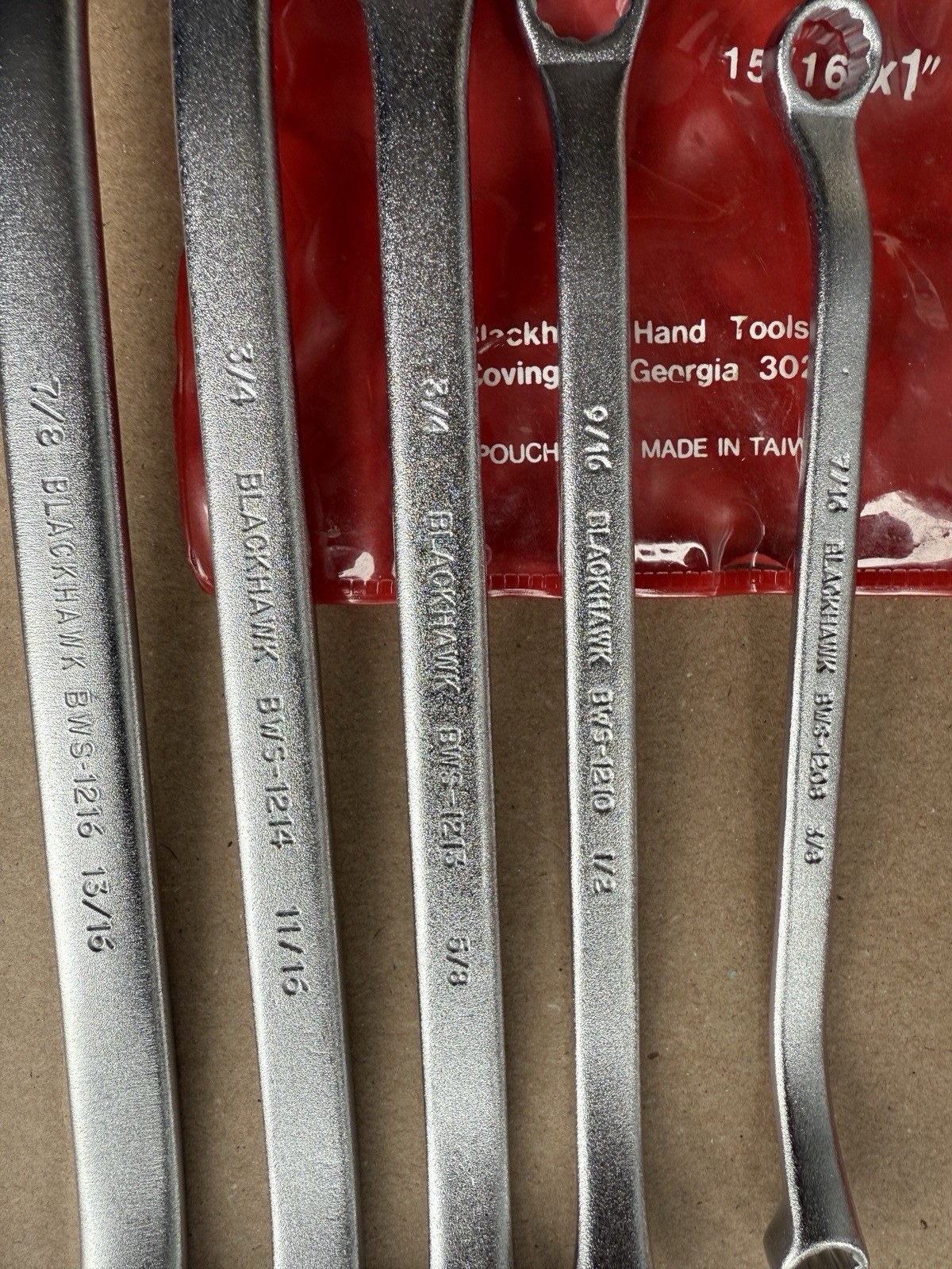 Blackhawk 6pc Offset Box End Wrench Set SAE 3/8” – 1” 12pt BW-6 USA NOS NEW