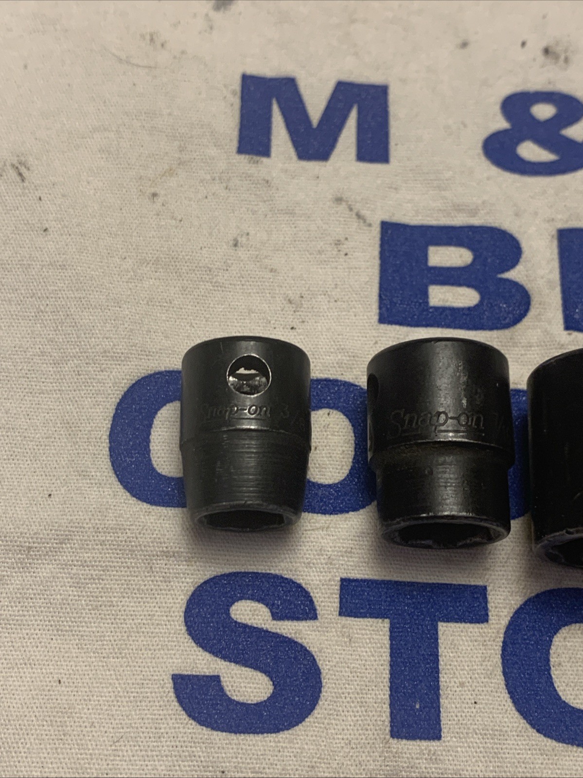 Snap-on 3/8″ Dr 6pt 5pc SAE Impact Socket Set – 3/4, 11/16, 5/8, 7/16, 3/8 IMF