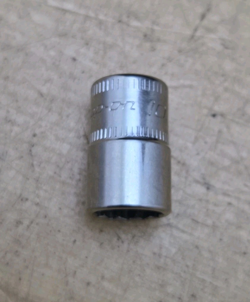 New Snap On TMMD10 – 1/4″ Drive 10mm Shallow 12Pt Chrome Socket