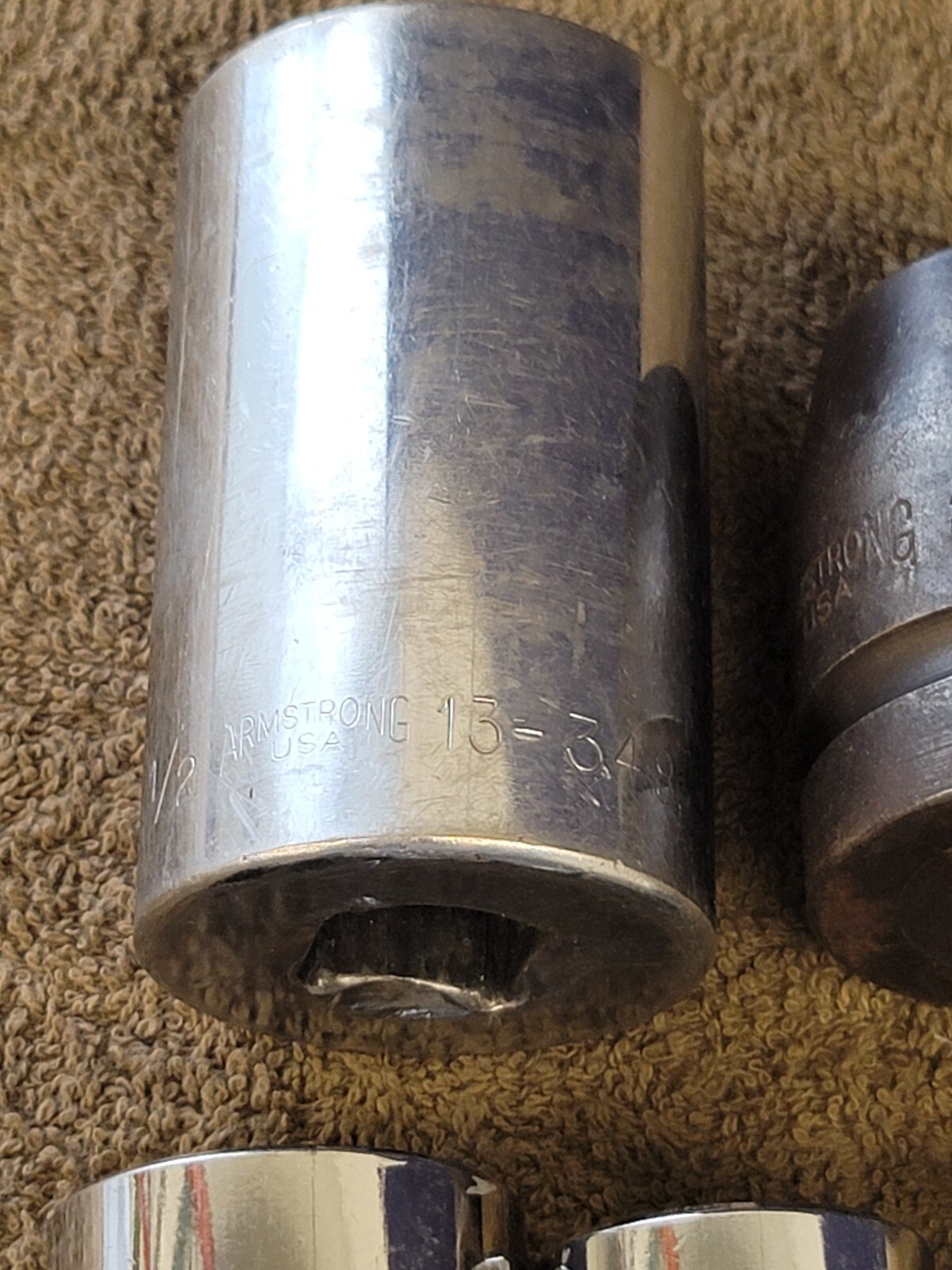 23 Armstrong Impact Socket 1/2 3/4 1″ Drive 1-1/4 1/16 15 7/8 13 9 11/32 Sae Set