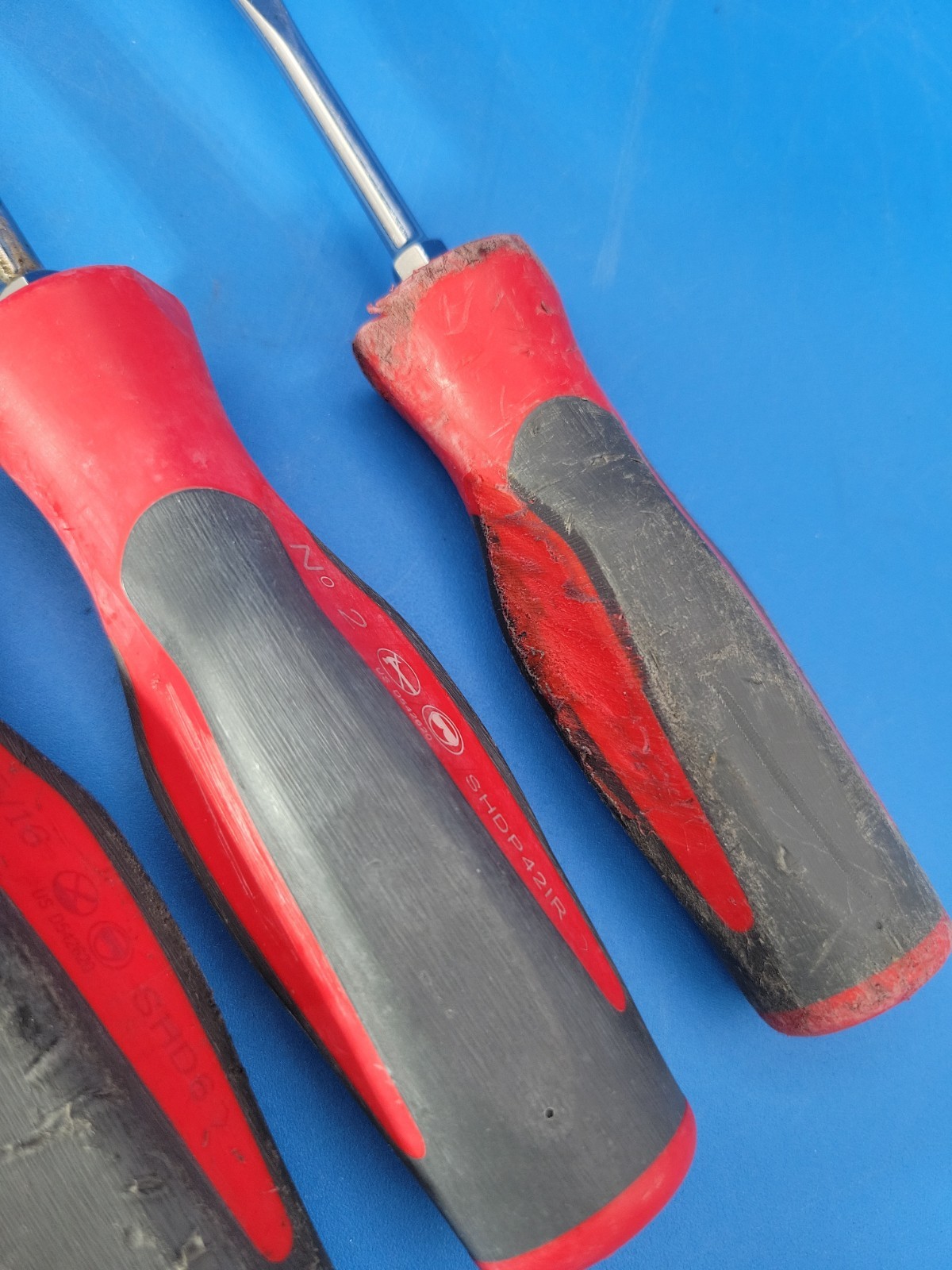 Snap-on Tools Screwdriver Set Phillips & Flat Head SHD Series 3 Pieces USA S-9-8