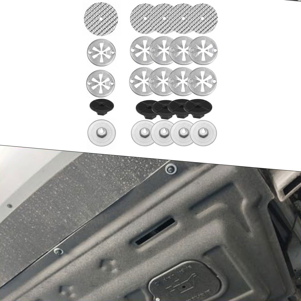 For Car Heat Shield Repair Kit 25 Pieces 30mm Washers 50mm Plates and Nuts Kit
