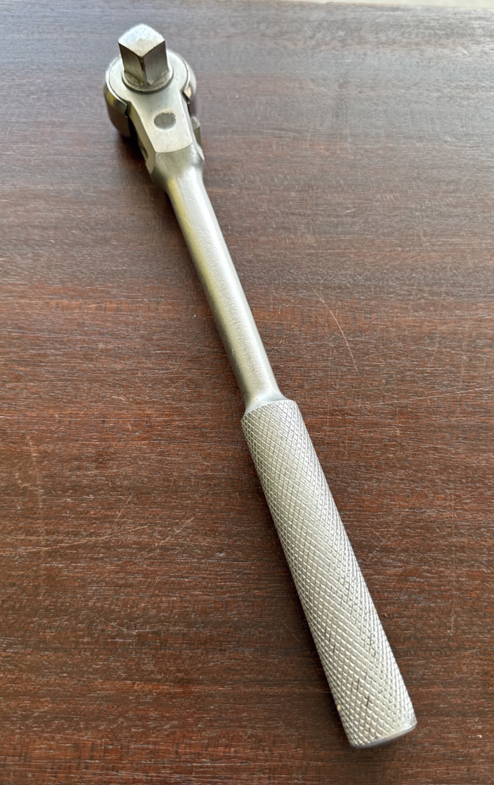 77JA Action Thorsen 3/8″ Ratchet Open Gear Head Knurled Handle USA VTG Round EUC