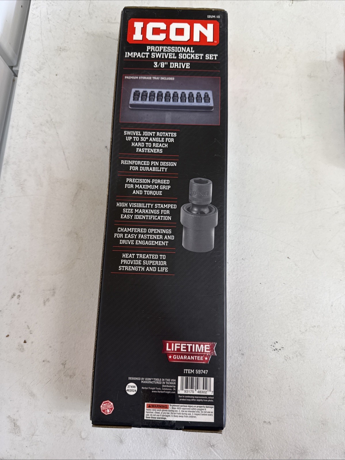 Icon Professional Impact Swivel Metric Socket Set 3/8in. Drive | I2UM-10 | 59747