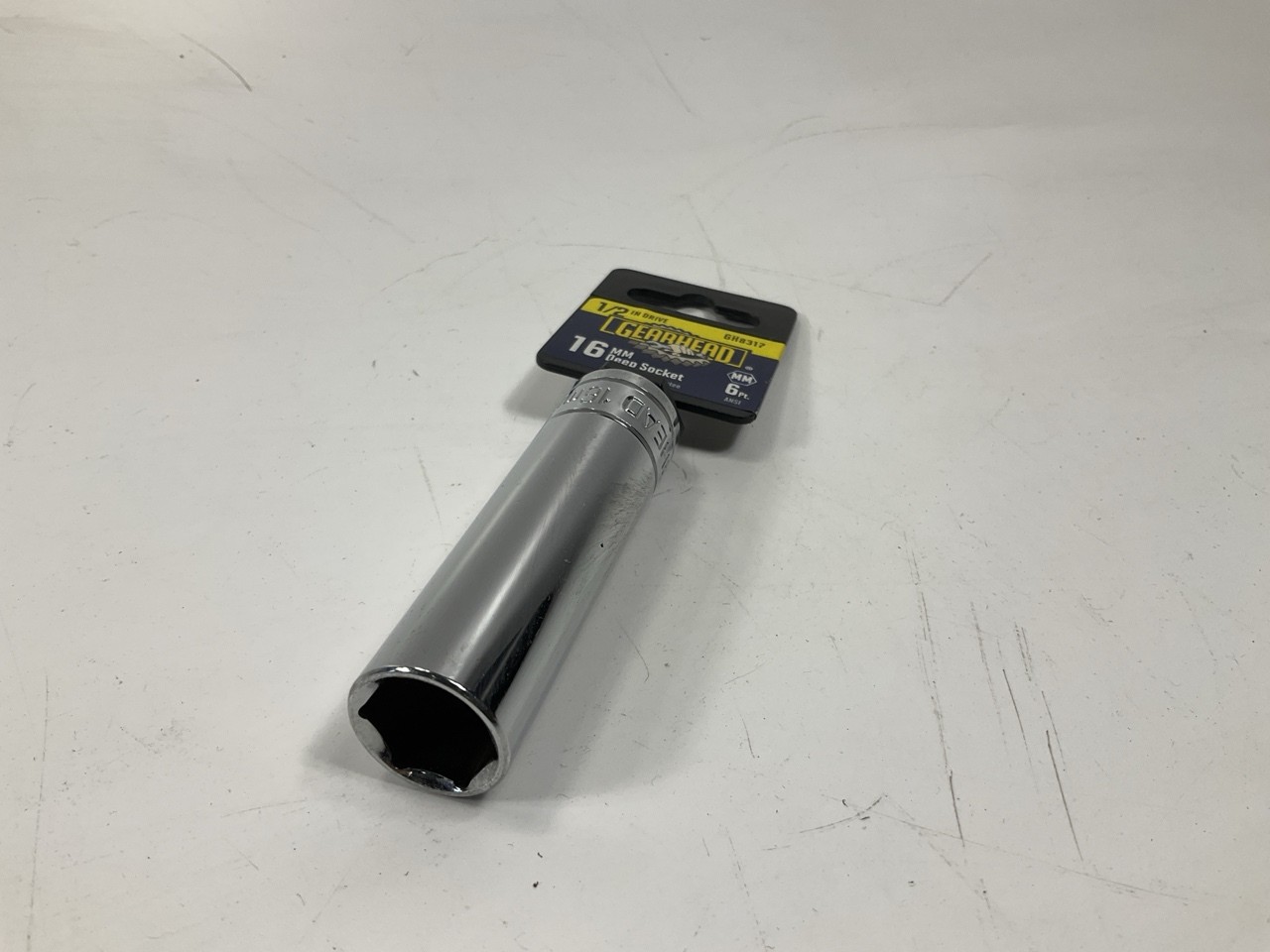 Gearhead GH8317 – 6 Point, 1/2″ Drive, 16MM Deep Socket