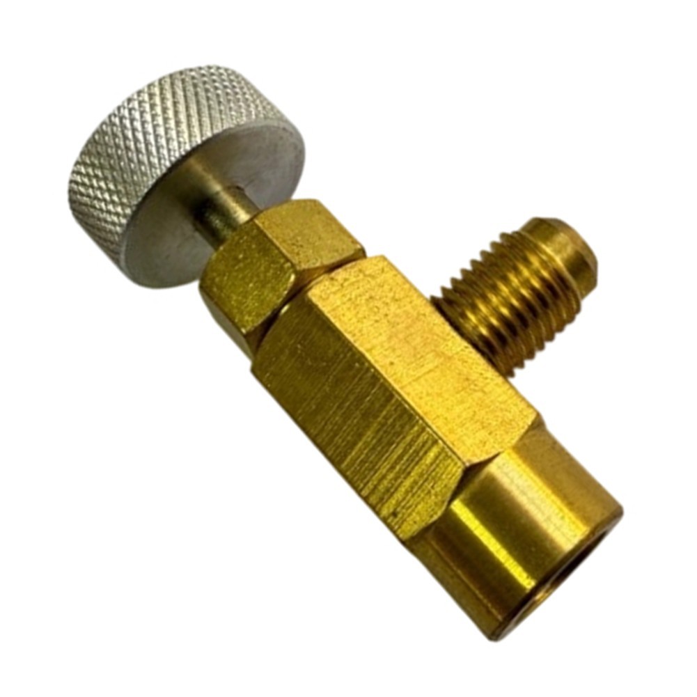 Brass Bottle Opener 7/16-28 Thread for R134a and For R1234yf AC Charging Cans