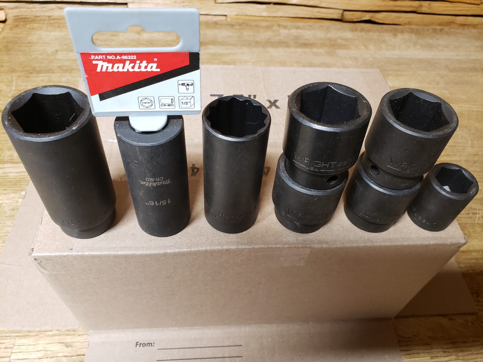 Deep Well & Standard Impact Sockets-(New-Qty. 8) Various Sizes-See Below