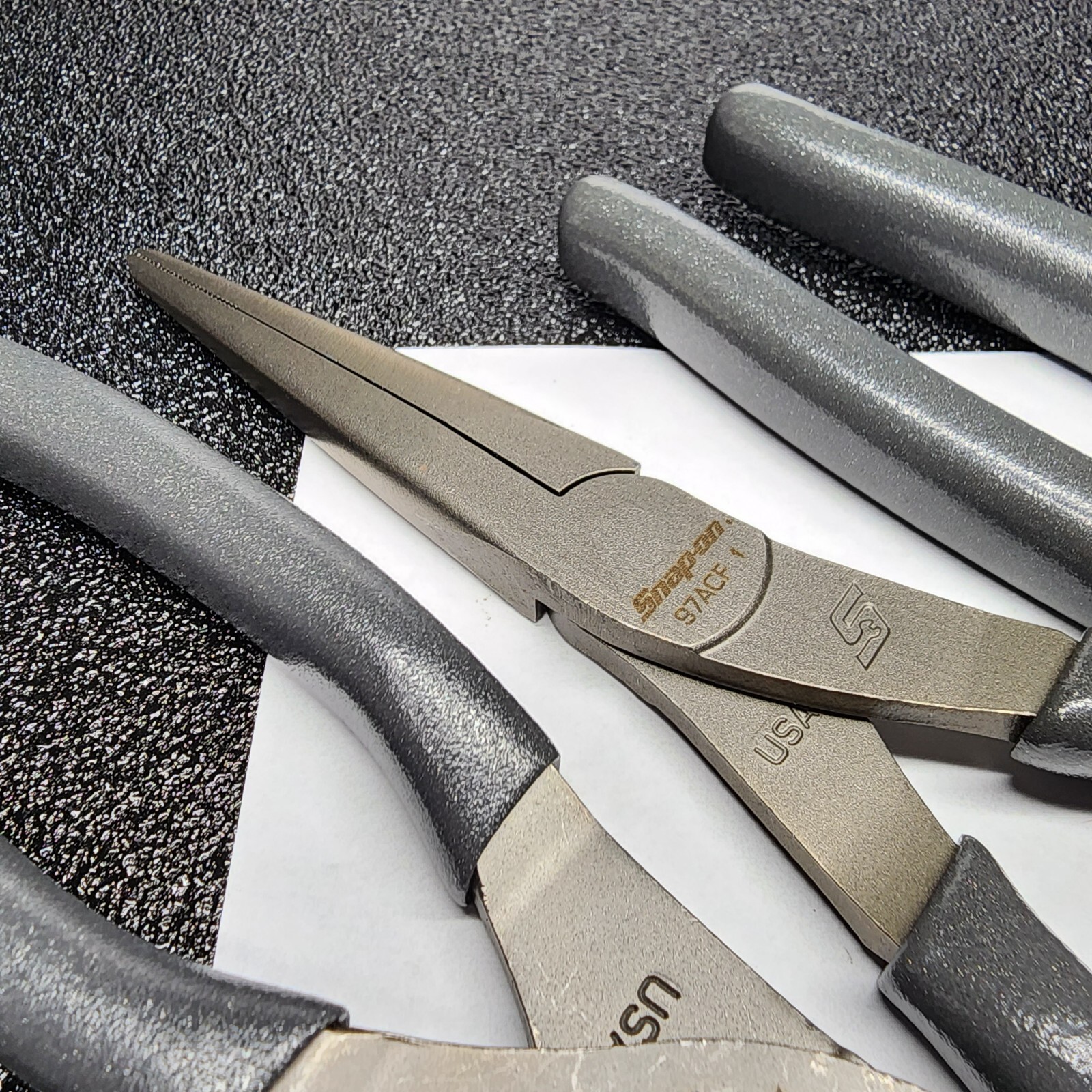 Snap-on Tools USA NEW 5pc DARK TITANIUM Combo Plier & Cutter Lot Set LN47ACF