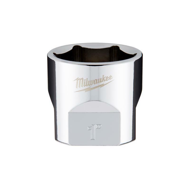 Milwaukee 1 in. X 3/8 in. drive SAE 6 Point Standard Socket