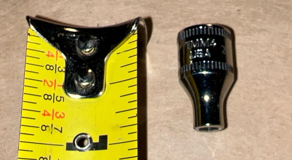 Snap On 1/4″ Drive 4mm Shallow 6pt Metric Socket TMM4