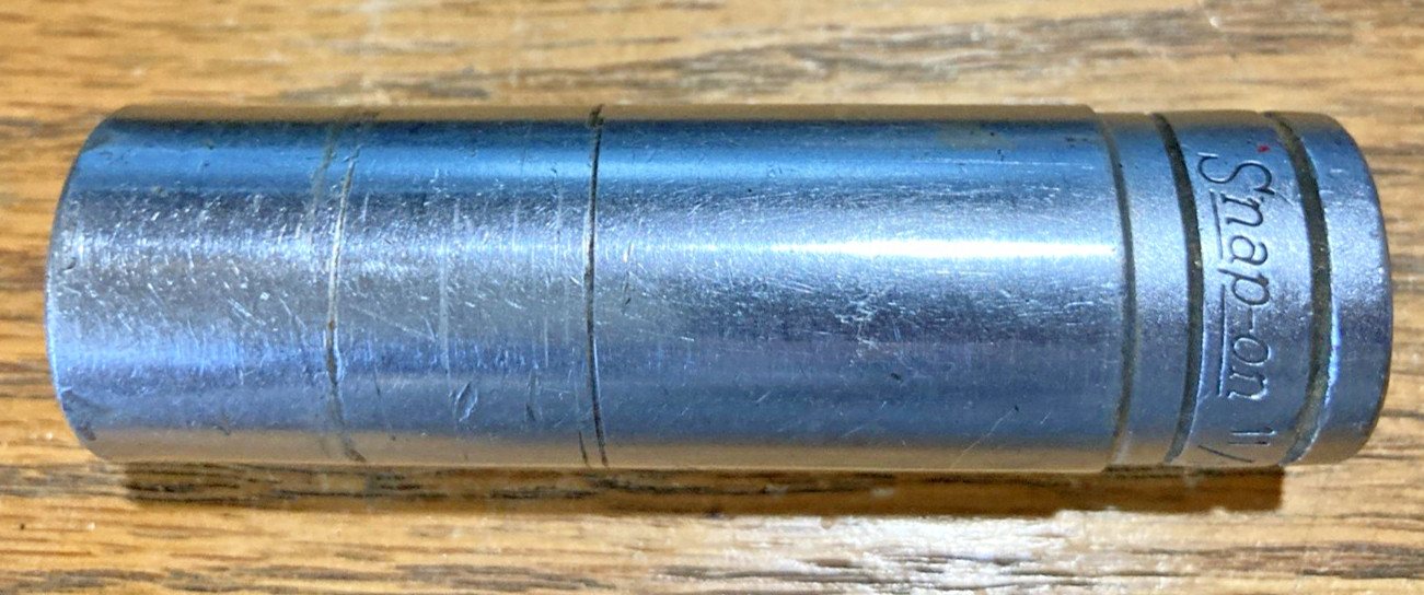 Snap-on Tools 11/16″ TS221 Deep Socket 1/2″ Drive SAE 6 Point Chrome USA