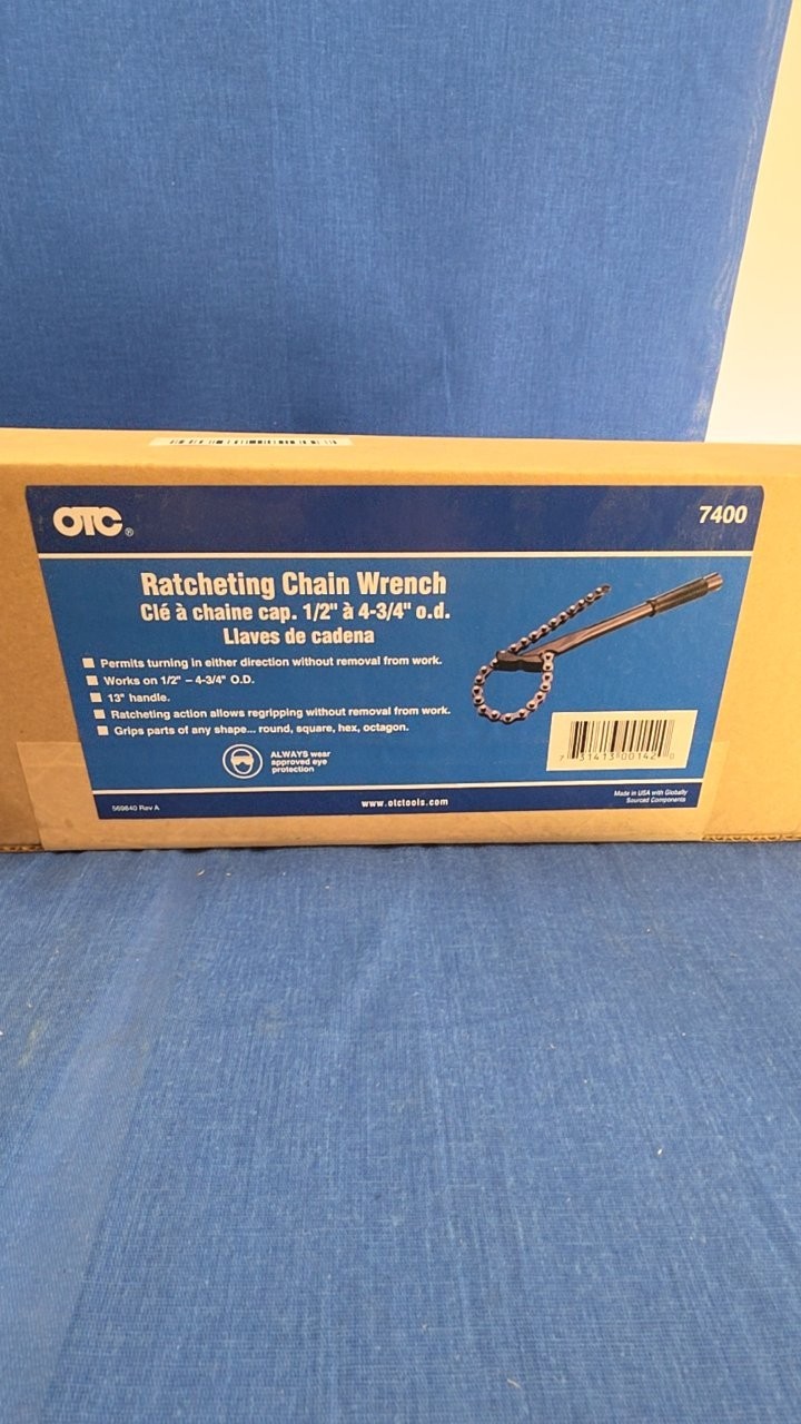 OTC Tools Ratcheting Chain Wrench 1/2″ to 4-3/4″ O.D.