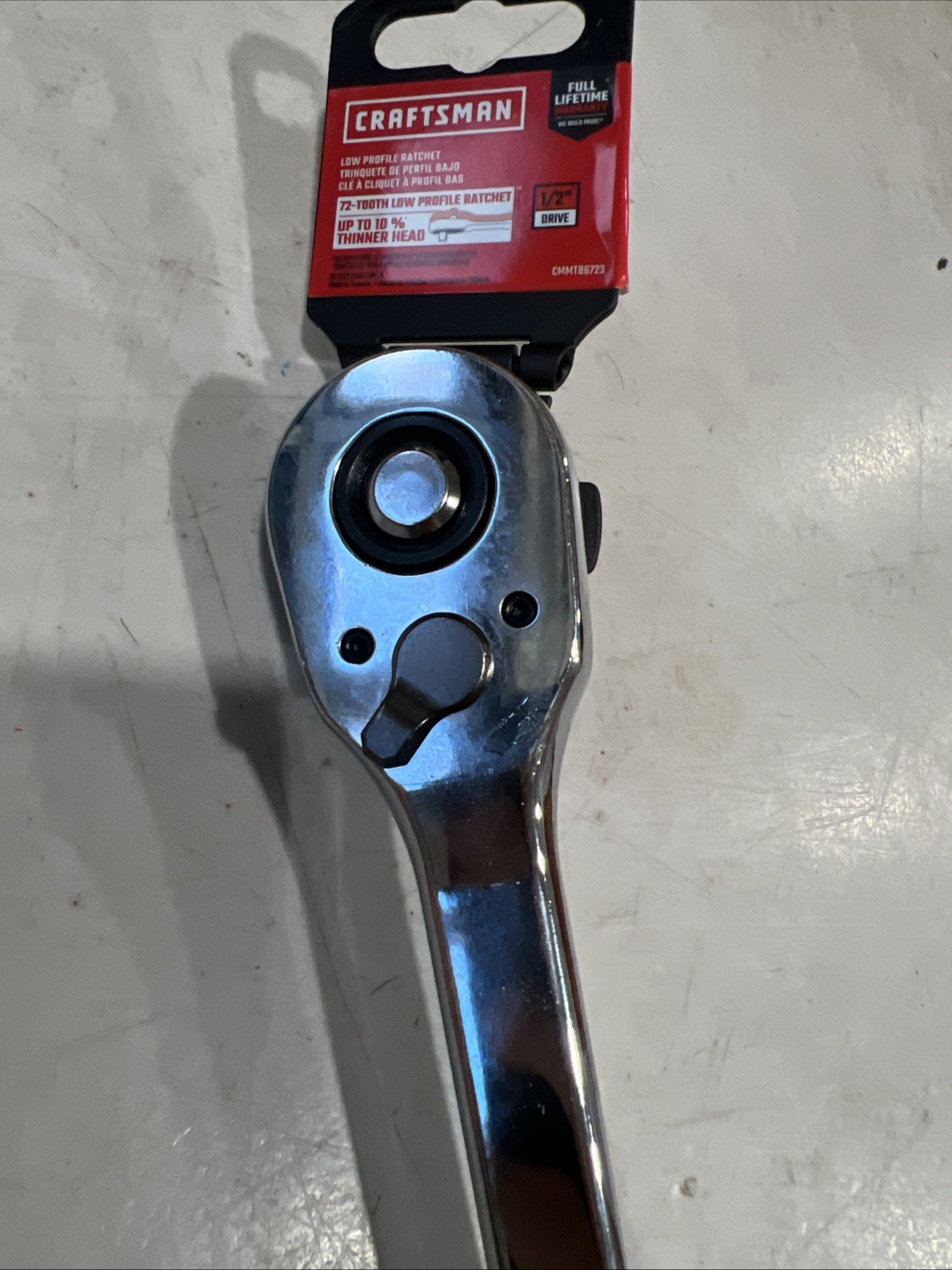 NEW – Craftsman 72-Tooth Low Profile 1/2 in. Drive Ratchet (CMMT86723) Lifetime