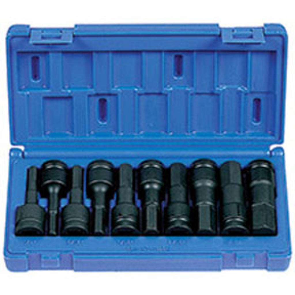 1/2″ Drive 10 Piece Hex Driver Set GRY-1398H Brand New!