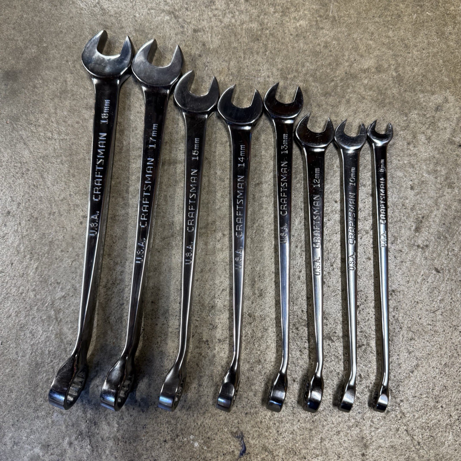 Craftsman USA 8pc Metric Cross force Wrench Set Crossforce 8-18MM 46521