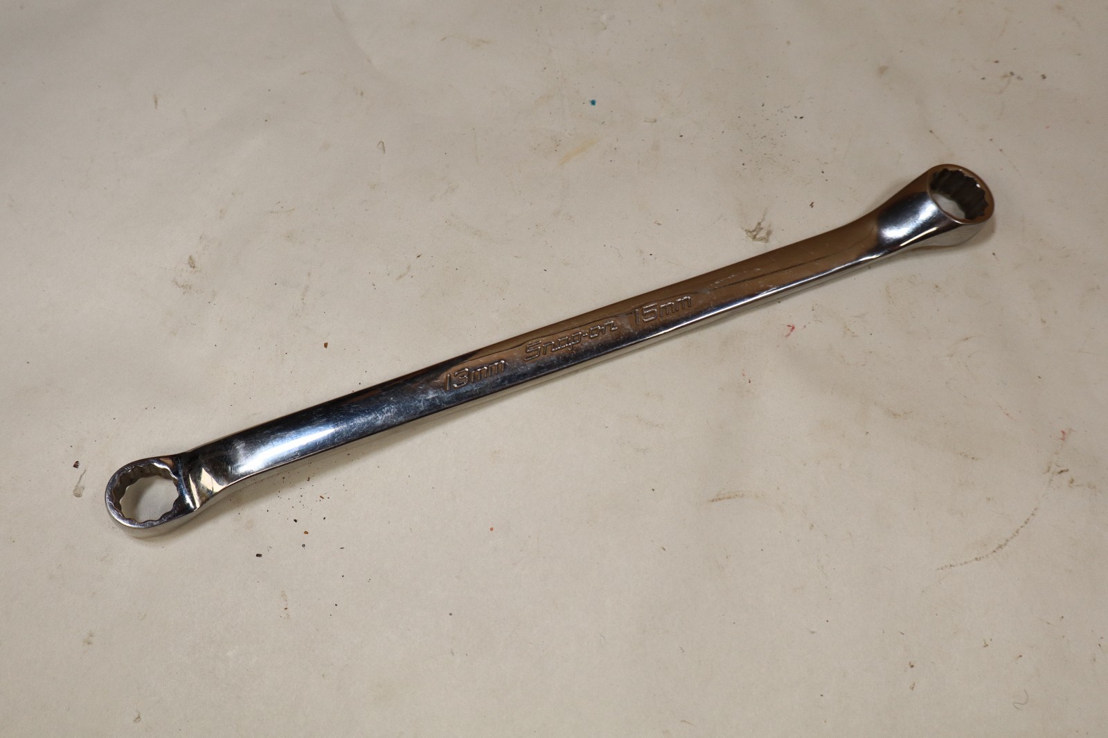 Vintage Snap-on 13mm x 15mm Box End Wrench XBM1315A USA