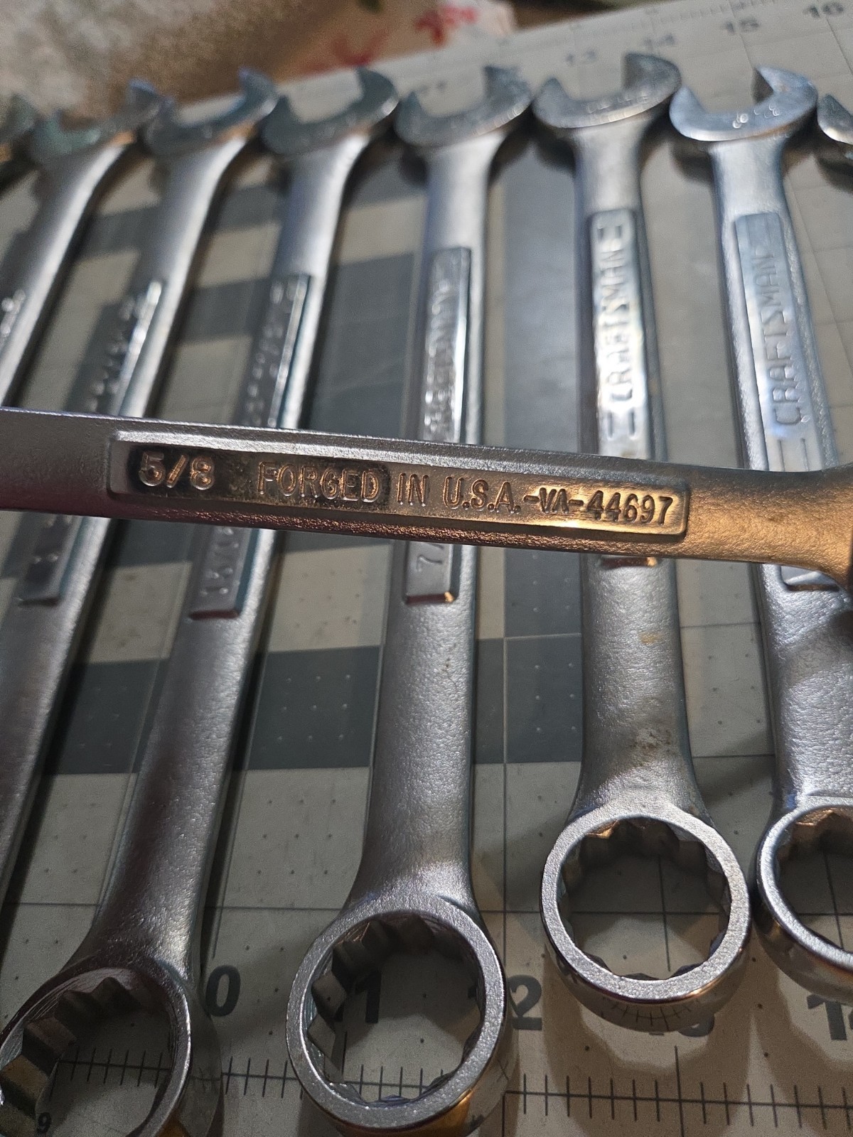 10 Pc Craftsman VV & VA Series 12-Point Combination Wrench Set 5/8″ To 1 1/4″