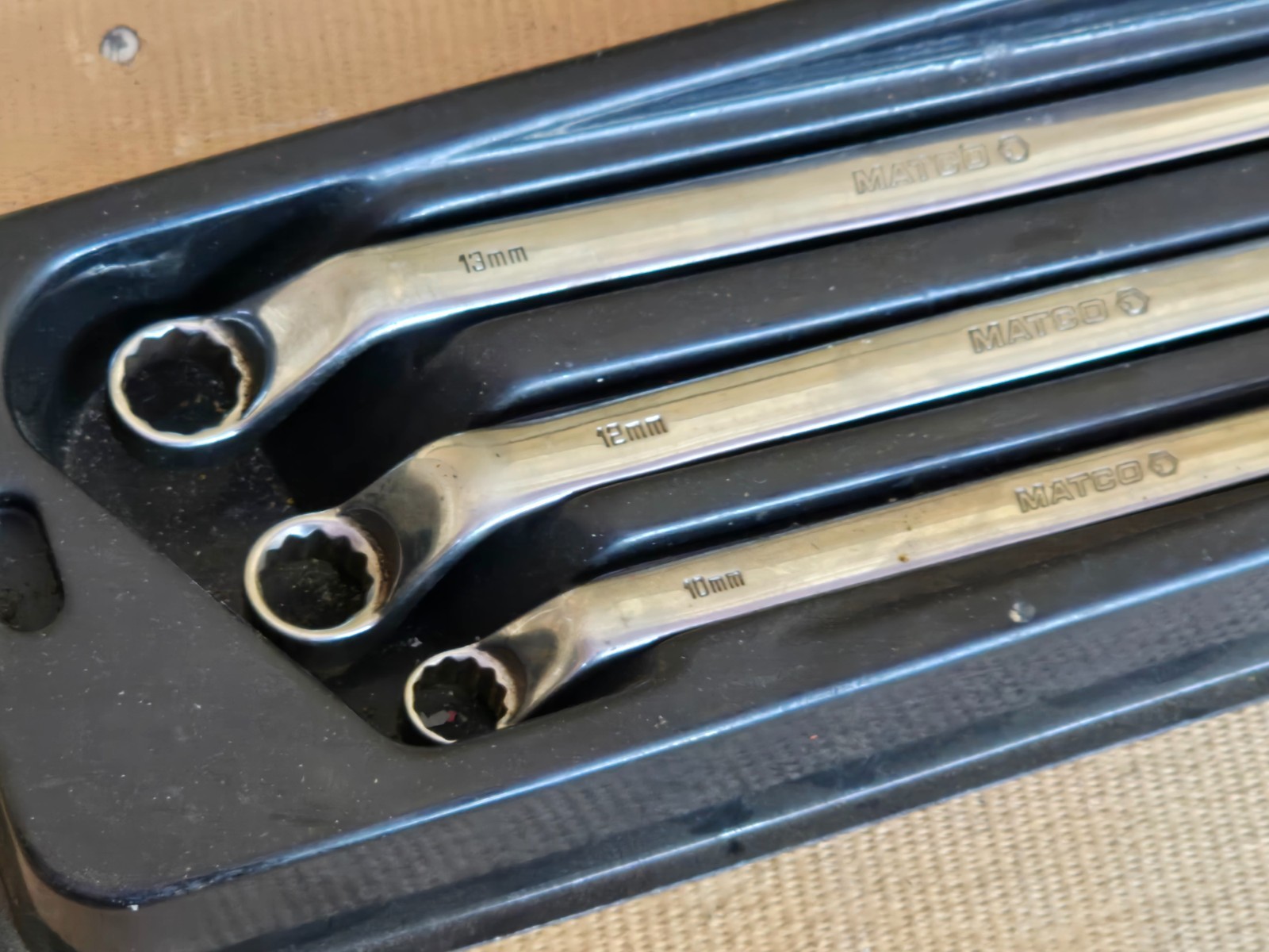 Matco RBDL 11-15 mm 3 Piece 12 Point Metric Deep Off-Set Box-End Wrenches USA