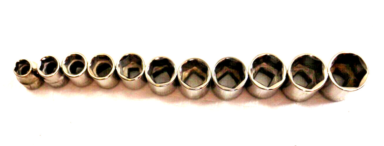 Craftsman 11-piece 6 Point Low 3/8″Drive Metric Sockets 9mm-19mm 43541-43549