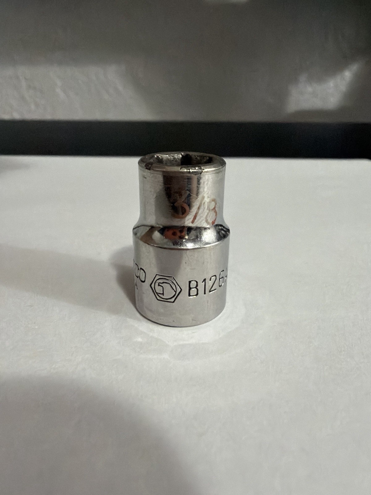 Matco Tools 3/8″ 3/8″ Drive 6 Point Shallow Chrome Socket B126A