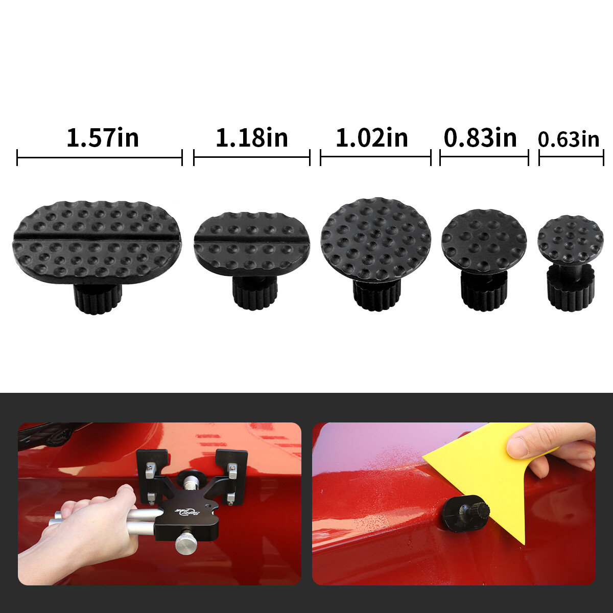 109× US PDR Tools Paintless Dent Repair Push Rods Hail Puller Lifter Hammer Tail