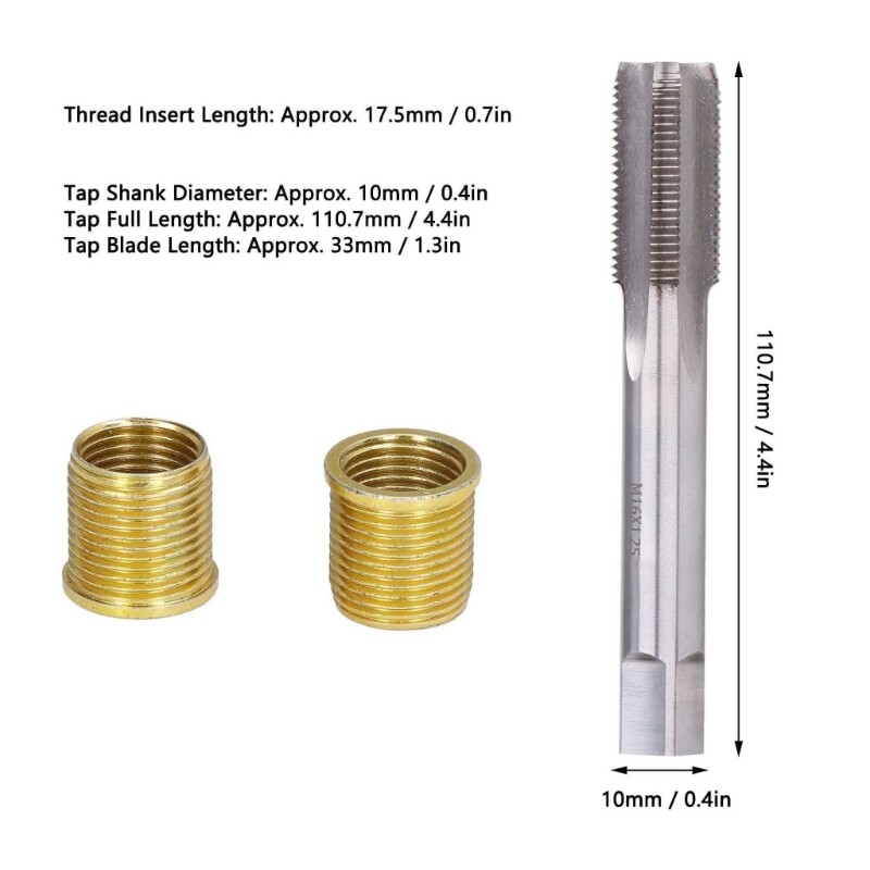 M14 Plug Thread Repair Tool for Woodworking Restoring Damaged Thread