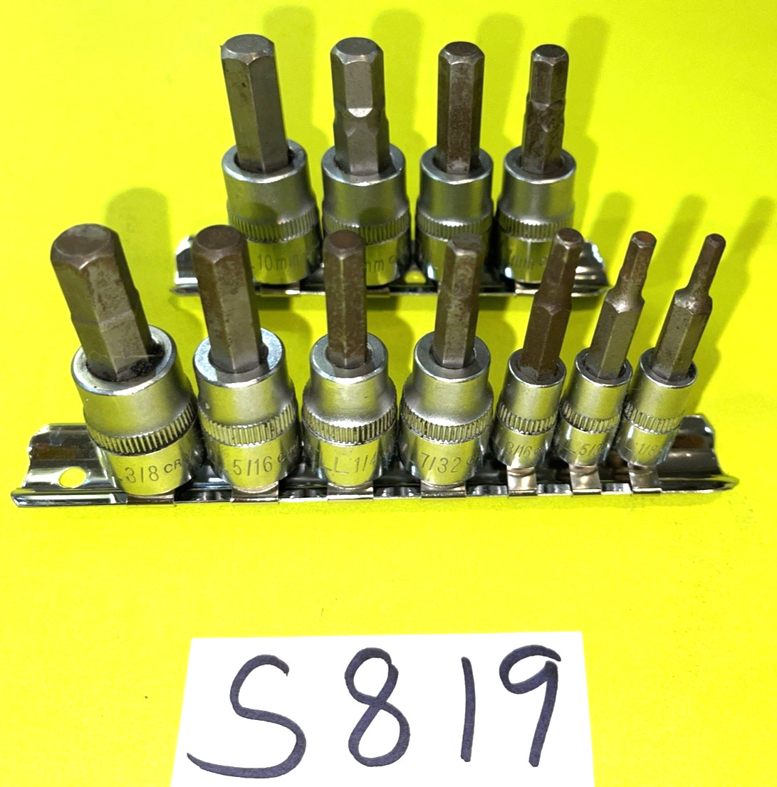 CORNWELL TOOLS 11 PIECE SAE. & METRIC MULTI DRIVE SHORT HEX SOCKET DRIVER SET