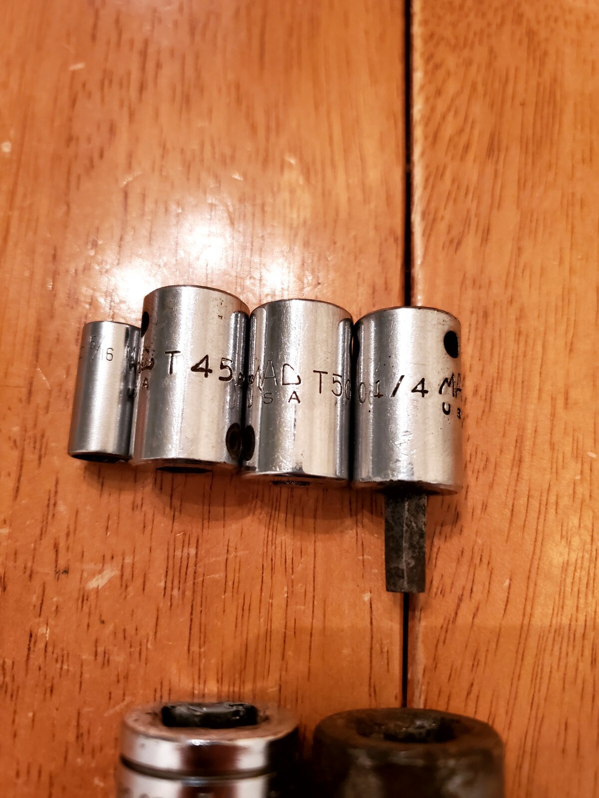 Snap On Mac 1/4 3/8 1/2 Drive Mixed Sockets Worn Or Damaged Lot Of 6