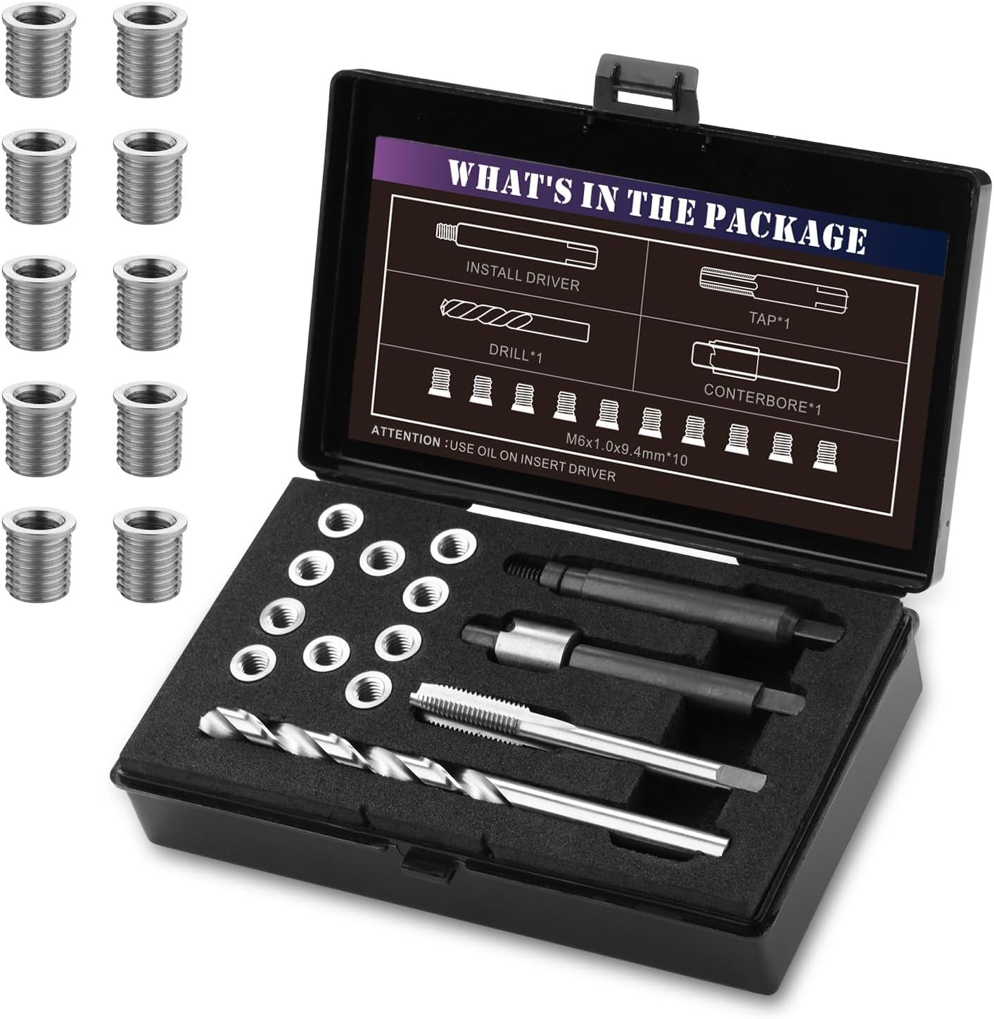 Stainless Steel Insert Kit with Installation Driver