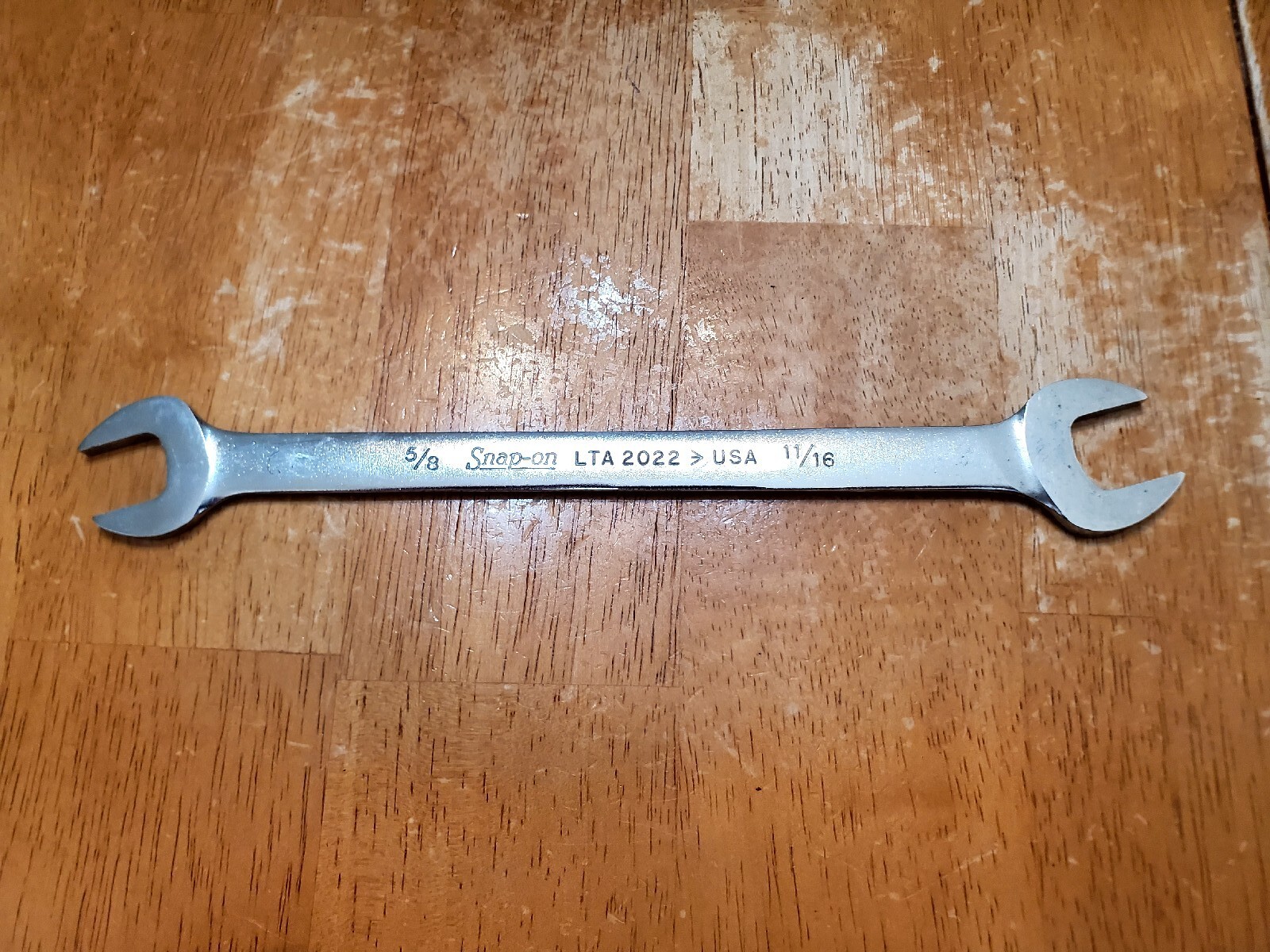 Snap On 5/8-11/16 Low Torque Slime Line Open End Wrench LTA2022