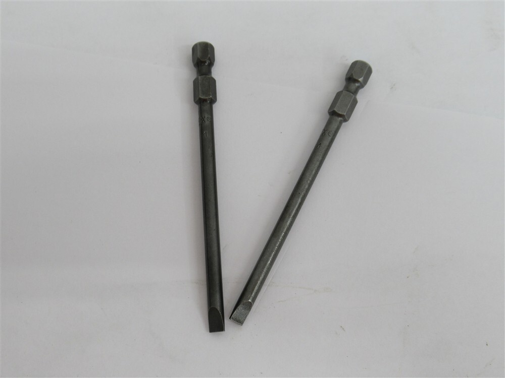 Apex 327-1, 3-1/2″ Slotted Power Drive Bit, .034″ Wide, 1/4″ Hex, 2ea.