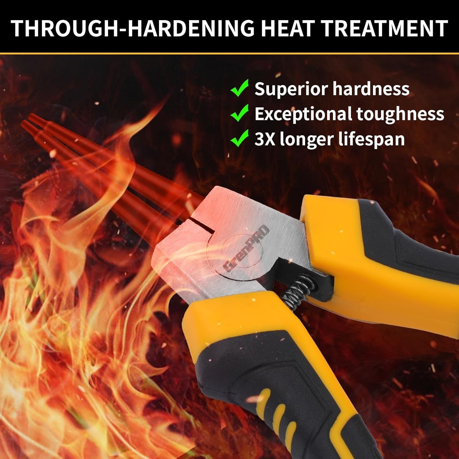 Versatile 4-Piece Circlip Pliers Set – 7-Inch Chrome Vanadium for Easy Use