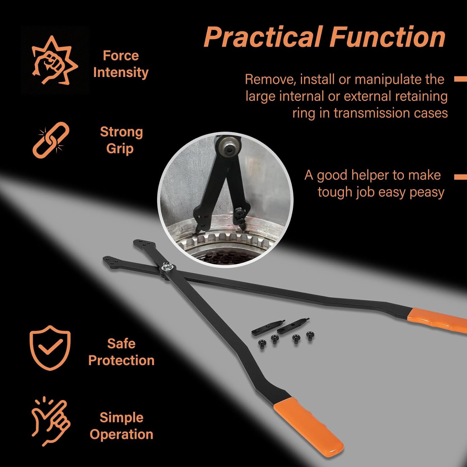 Tools 1489 26″ Heavy Duty Snap Ring Pliers Large Internal Retaining Ring Plier
