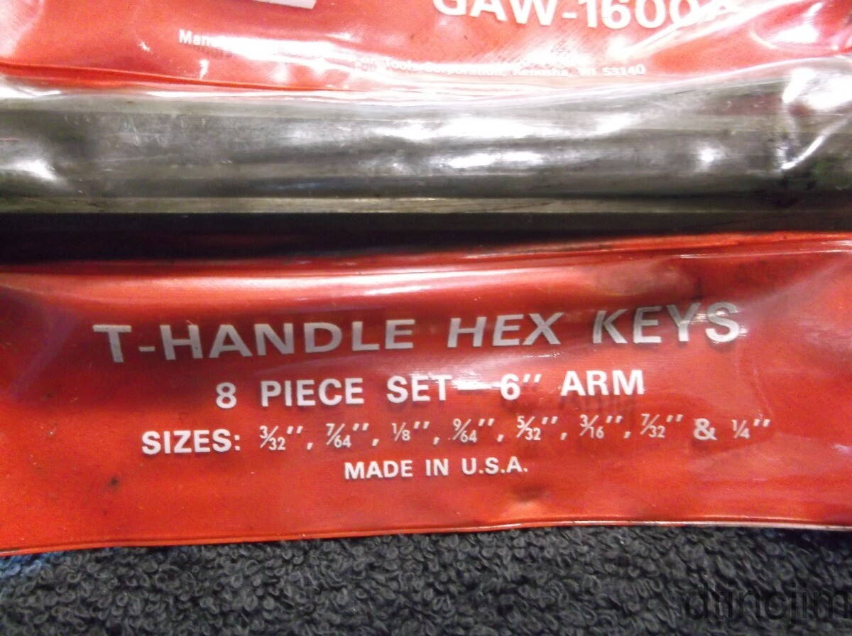 Blue Point GAW-1600A 8 Pc. T Handle Hex Keys