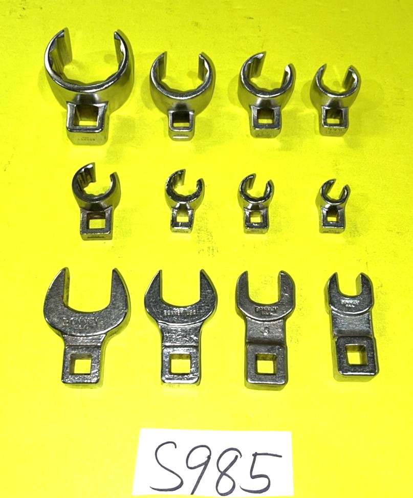 BONNEY TOOLS VINTAGE 12 PIECE MULTI DRIVE VARIOUS TYPES OF CROWFOOT WRENCHES