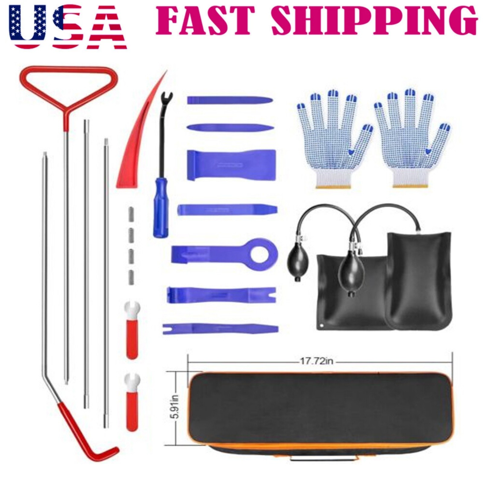 Car Repair Tool Kit 24 PCS Professional Emergency Tool Kits with carry Bag