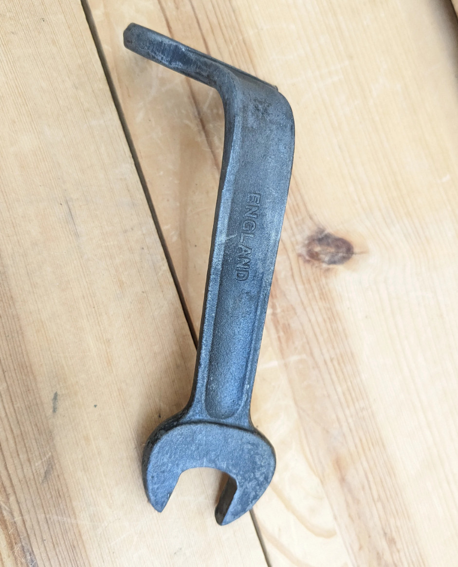LISTER England B3 Open Ended Offset Bent End Crowfoot Wrench 9/16 BSF 11/16 AF