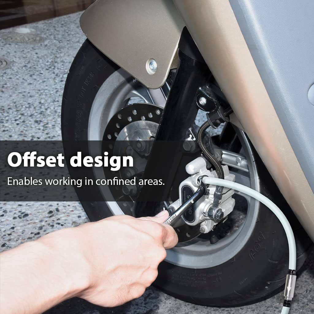 F3539 Offset Automotive Brake Bleeder Wrench 6 Sizes In 1 Set Tool 8 mm, 9 mm,