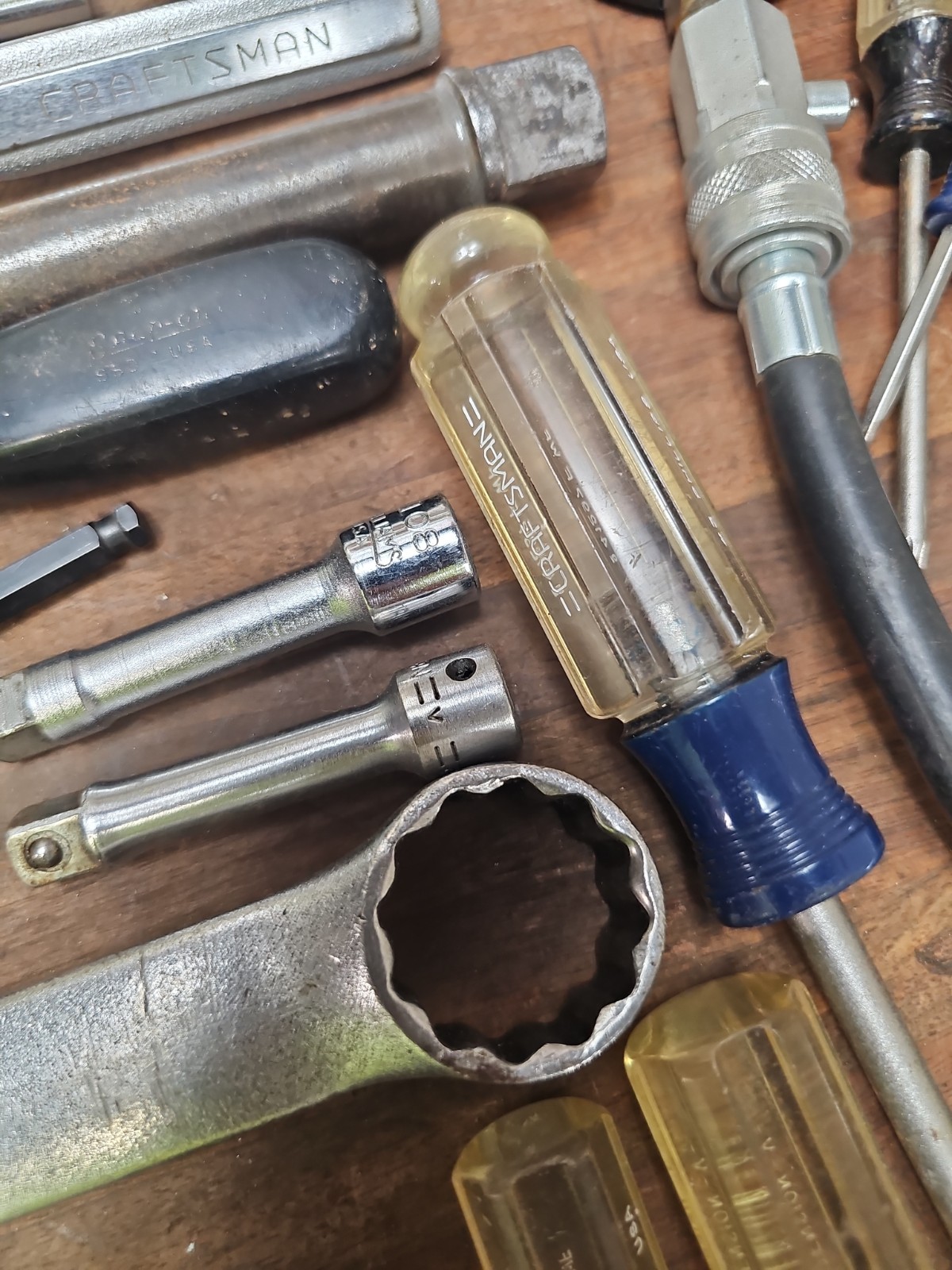 PP25- USA Mechanic tool lot- RATCHETS, WRENCHES, Etc – CRAFTSMAN, PROTO, Etc