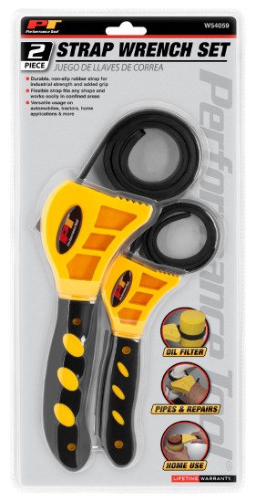 Performance Tool W54059 3/8″ to 6-1/2″ 2-Piece Strap Wrench Set